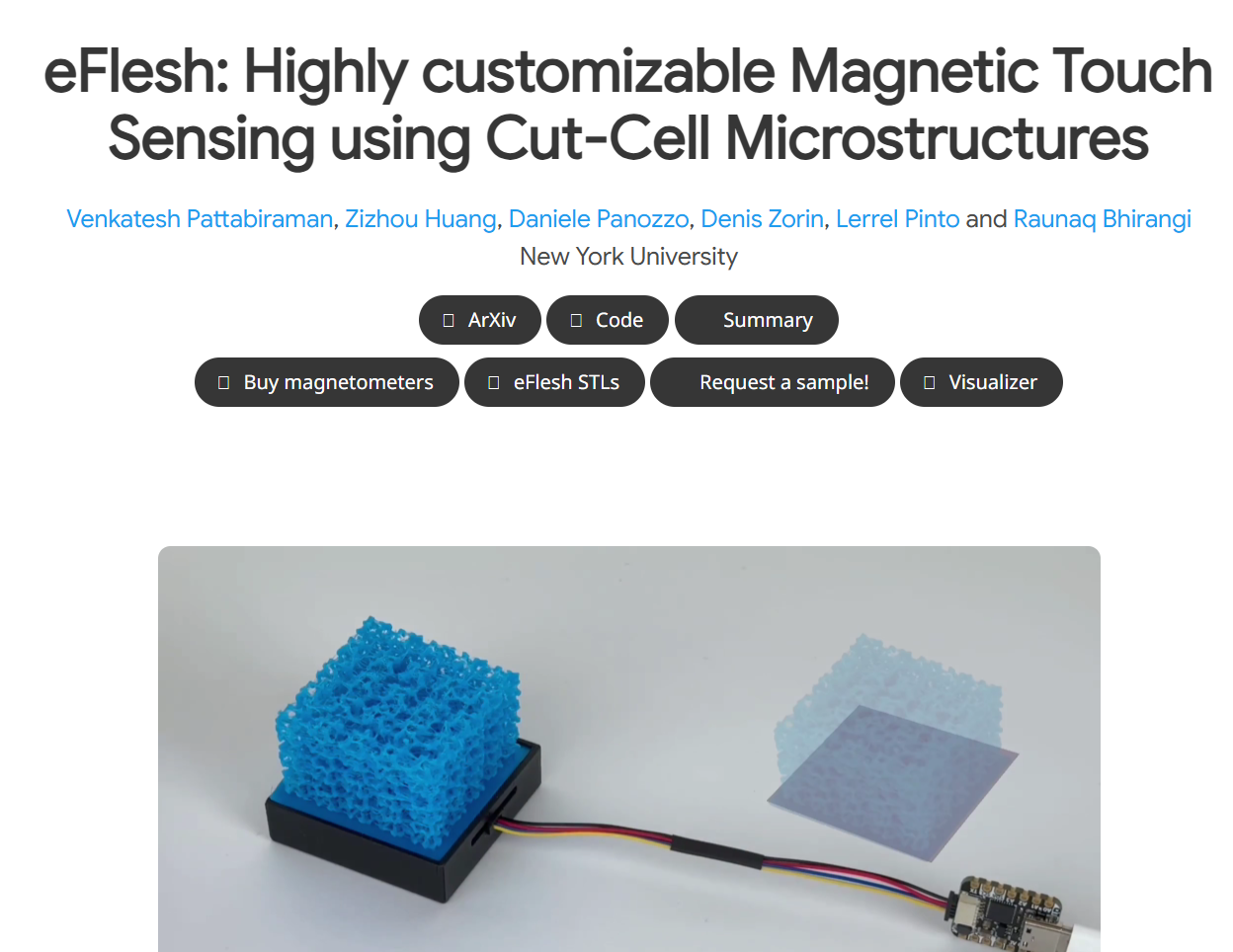 eFlesh: Magnetic Touch Sensing