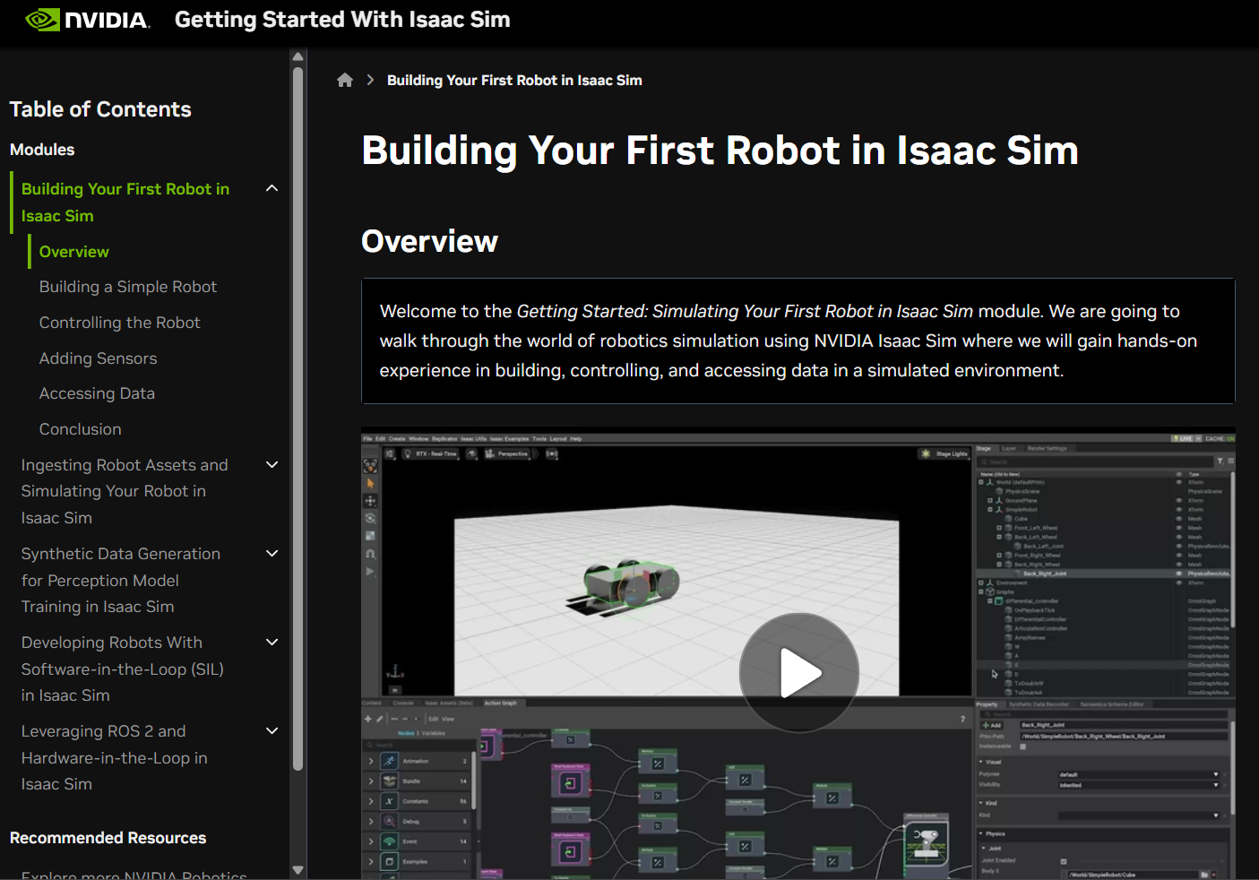 Building Your First Robot in Isaac Sim