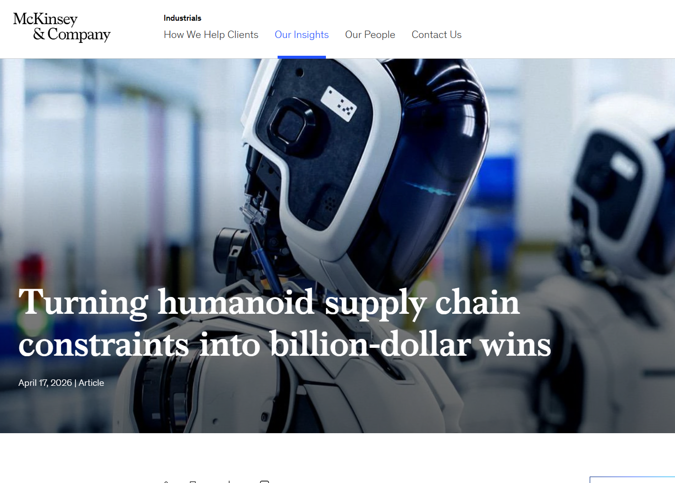 McKinsey: Humanoid Supply Chain