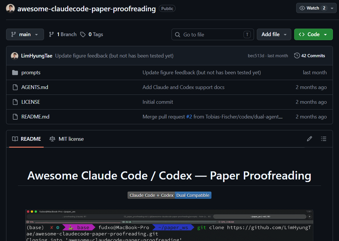 Claude Code Paper Proofreading